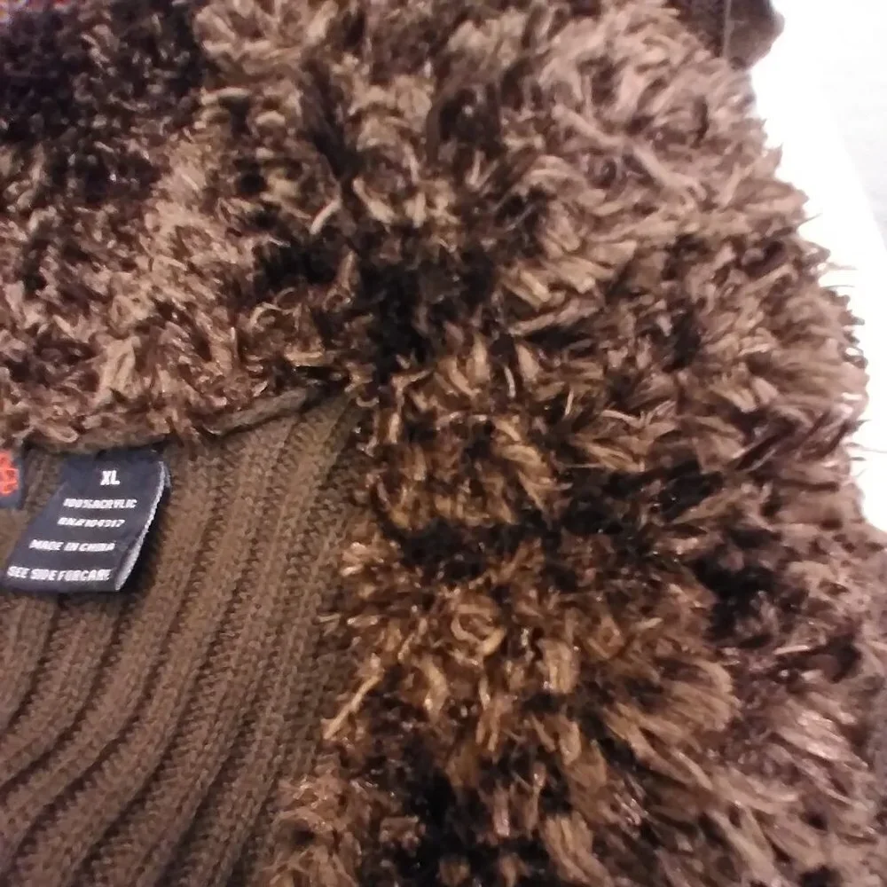 Allison Brittney Chevron Open Front Cardigan sz XL - Picture 8 of 12